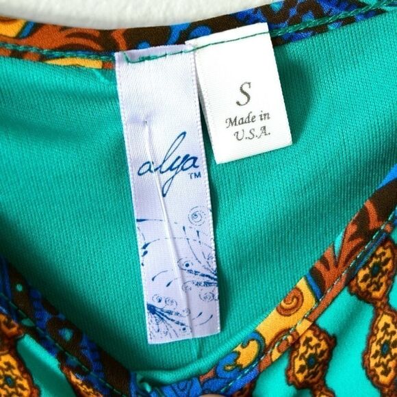 FRANCESCA’S Dress, Blue & Green, Size Small - Picture 6 of 9